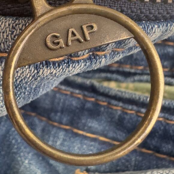 Vintage GAP Denim Shoulder Bag Sherpa Trim Toggle Pockets Y2K 2000s Jean Purse - Picture 7 of 16